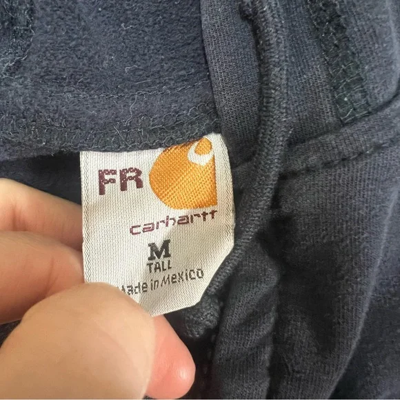 Carhartt Force FR Hoodie Jacket Cat 2 Mens Medium Tall Navy Blue Flame Resistant - Picture 8 of 11